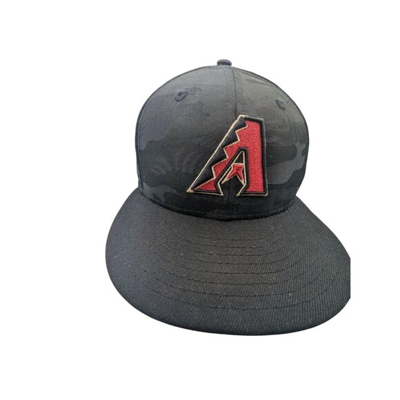 Arizona Diamondbacks New Era 59FIFTY Camo Fitted Hat 7 1/2 Black on black - Picture 7 of 8